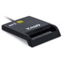 Tooq TQR-211B Lector de Tarjetas Inteligentes DNIe SIM USB-C, Negro